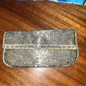 K.C. Malhan Elegant Silver Clutch Bag